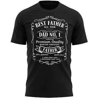 Buy Funny Mens Fathers Day T Shirt Best Father No.1 Dad Whiskey Gifting Grandad Gift • 14.99£