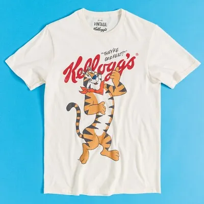 Buy Official Kellogg's Frosties They're Great Tony Tiger Natural T-Shirt : M,XXL • 19.99£