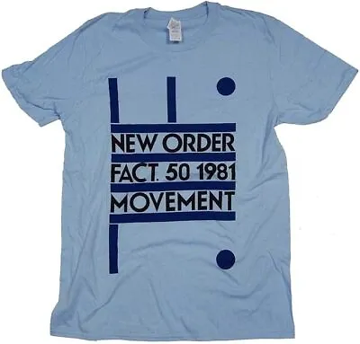 Buy Officially Licensed New Order Movement Mens Blue T Shirt New Order Classic Tee • 16.50£
