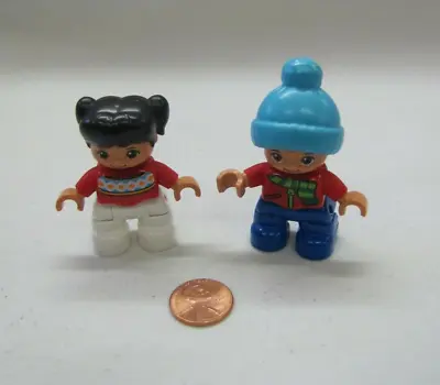 Buy Lego Duplo WINTER CHRISTMAS CHILDREN BOY GIRL Sweater Hat Scarf House Figure Set • 7.54£