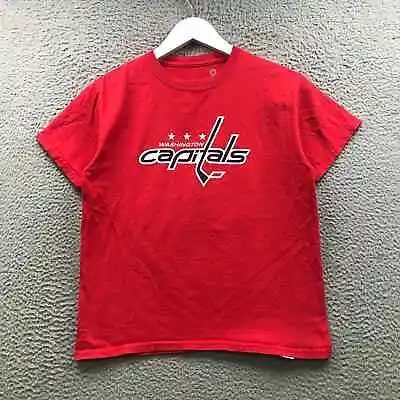 Buy Washington Capitals T-Shirt Women's Small S Short Sleeve Hockey Slapshot 00 Red • 9.44£