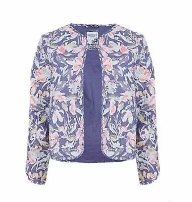 Buy M&S INDIGO COLLECTION  Pure Cotton Open Front Floral Jacket • 17.50£
