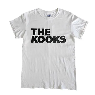 Buy The Kooks Shirt Unisex Size Small White Rock Music Band Merch Spellout Logo VGC • 14.72£