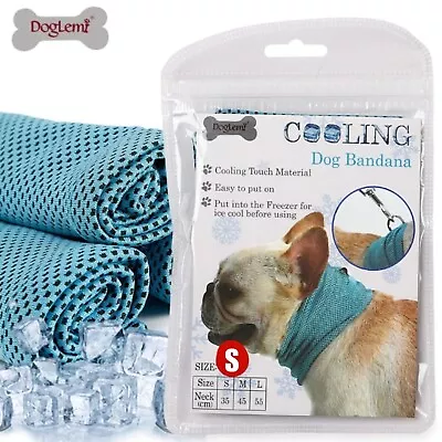 Buy Dog Cat Puppy Cooling Bandana Pet Cooler Ice Cool Scarf Collar Small 35cm Neck • 3.39£