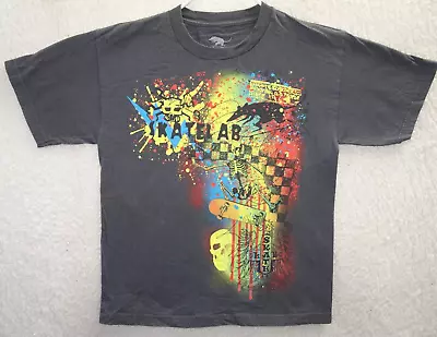 Buy Skatelab Rat Skateboarding T Shirt Kids XXL Gray Color Splash Art Skeleton • 10.50£