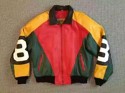 Buy 8 Ball Pool Seinfeld Michael Hoban MI Bomber Genuine Real Leather Jacket • 24.99£