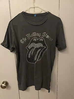 Buy The Rolling Stones Sequinned T-Shirt - Size Medium  • 29.99£