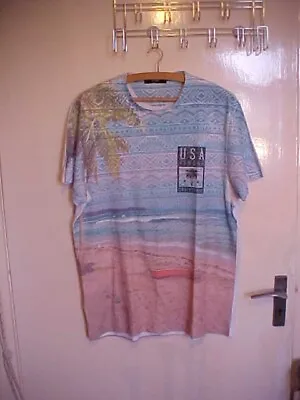 Buy Multicoloured T Shirt With California USA 1986 Logo George Brand Size 40 In (HE) • 0.99£
