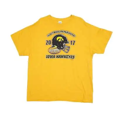 Buy GILDAN Orange T Shirt Tee ISA Iowa Hawkeyes Football Short Sleeve Mens XL • 14.99£
