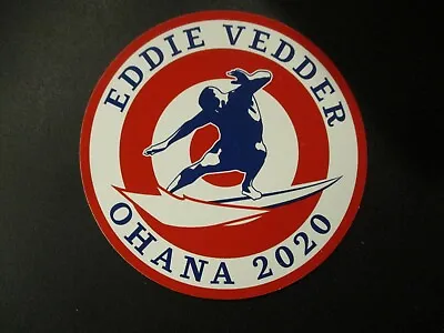 Buy EDDIE VEDDER Sticker Pearl Jam OHANA FESTIVAL 2020 Tour Concert Merch Gig Cd Lp • 8.50£