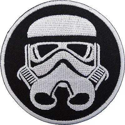 Buy Star Wars Patch Stormtrooper Helmet Mask Embroidered Iron / Sew On T Shirt Badge • 2.79£