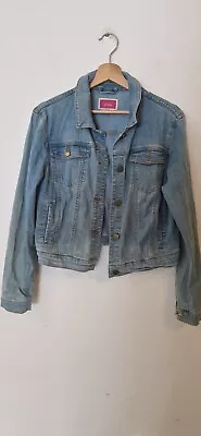 Buy JOULES ELSA Short Blue Denim Jacket Size UK12 • 1.20£