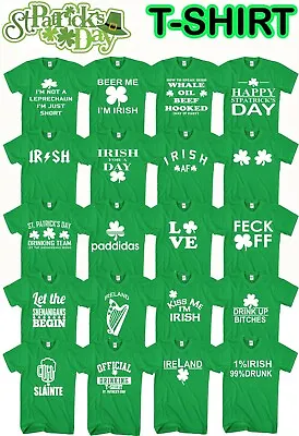 Buy St Patricks Day T Shirt  Leprechaun Ireland Irish Drunk Beer Paddy Funny Pub Top • 11.99£
