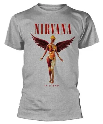 Buy Nirvana T Shirt In Utero Officially Licensed Mens Grey Tee Kurt Cobain Grohl • 15.99£