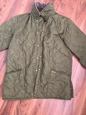 Buy Barbour Liddesdale Quilted Jacket Mens XXL Olive Green Lightweight Outdoors • 9£