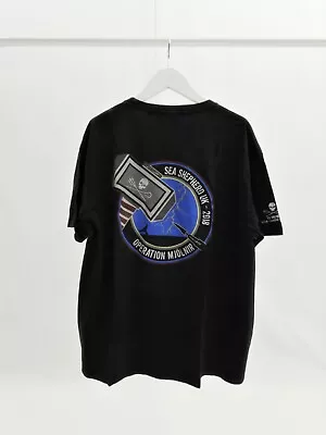 Buy Sea Shepherd Operation Mjölnir 2018 Black T-Shirt Size L • 20£