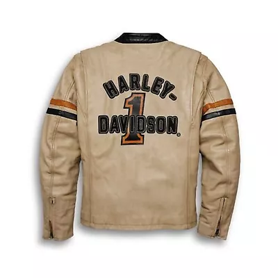 Buy Harley Davidson Motorcycle Leather Jacket, Men's #1 Racing Leather Jacket • 139.99£