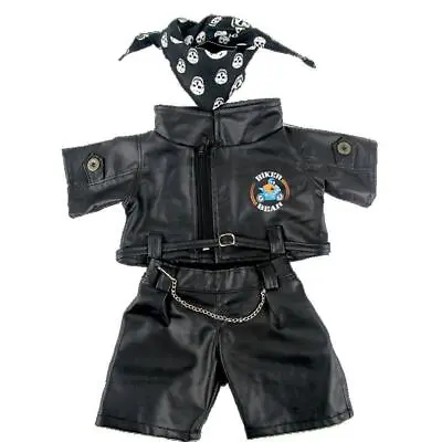 Buy BIKER With SKULL SCARF TEDDY CLOTHES FITS 15 -16 /40cm BUILD Your Own BEAR • 13.45£