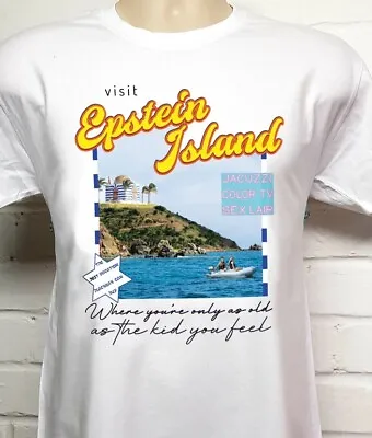 Buy Epstein Island T-shirt - The Best Vacation Blackmail Can Buy! • 16£