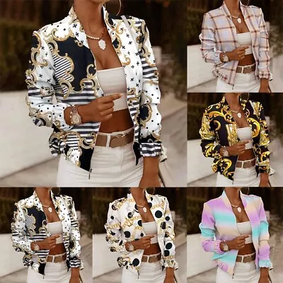 Buy Stylish Women's Floral Printed Coat/Jacket With Long Sleeves And Pockets • 10.80£