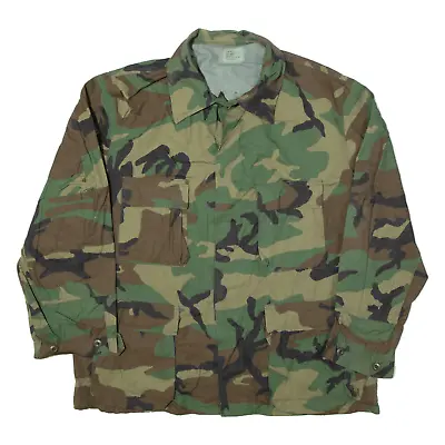 Buy Army Mens Military Jacket Green Camouflage L • 19.99£