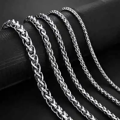 Buy Mens Steel Chain Necklace Stainless Steel Silver Thick Jewellery Accessory • 3.99£