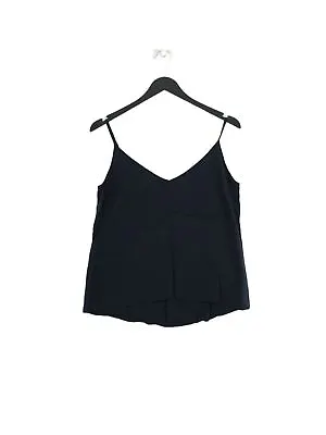 Buy Witchery Women's T-Shirt UK 10 Blue 100% Viscose Sleeveless V-Neck Basic • 8.20£