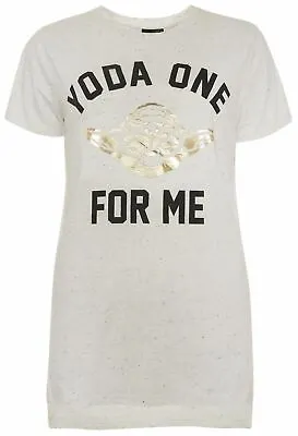 Buy Primark Star Wars T Shirt Yoda One For Me Womens Ladies UK Sizes 12 To 16 • 11.99£