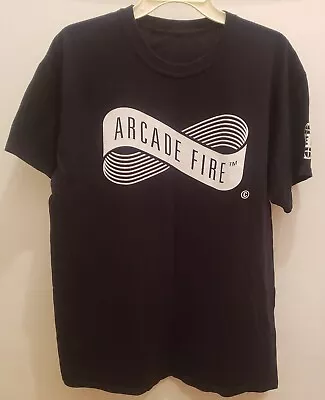 Buy 2017 Arcade Fire Infinite Content Tour Band Promo T-Shirt Large L HAS A HOLE • 18.91£