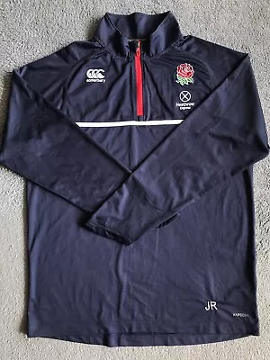 Buy Canterbury England Rugby Navy Blue Quarter 1/4 Zip Jacket Men’s XL Player Issue • 10£