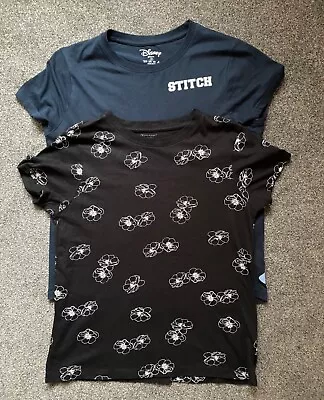 Buy Disney Stitch S 10 12 T-shirt & Black T-shirt • 3£