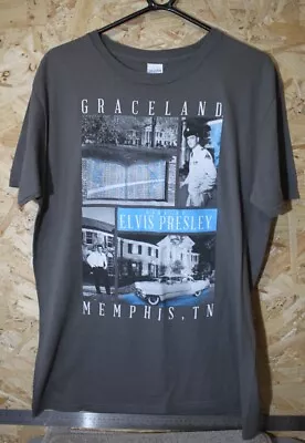 Buy Graceland Elvis Presley T Shirt Mens Graphic Music Short Sleeve Memphis Large • 25£