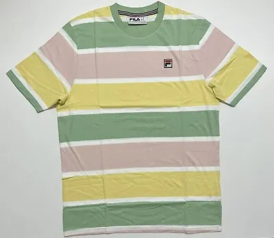 Buy FILA Men's Striped T-Shirt Short Sleeve Multi-Coloured Summer Tee Cotton XS-4XL • 16.99£