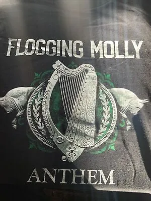 Buy Flogging Molly Anthem New Black T-shirt Size Large • 16.99£