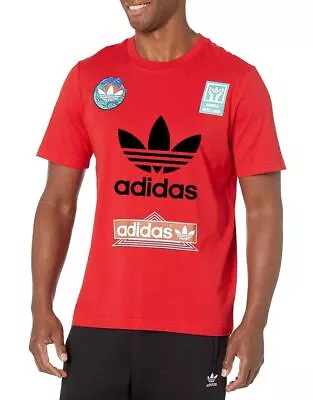 Buy Adidas T-Shirt Mens Red Short Sleeve Tee Gym T-Shirt Running Top Casual Tee • 17.99£