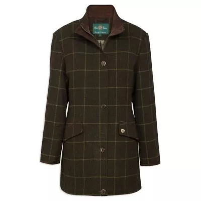 Buy Alan Paine Combrook Ladies Tweed Field Jacket – Avocado - Size 14 • 179£