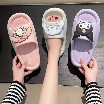 Buy Women's Cute Hello Kitty Kuromi My Melody Cinnamoroll Soft Design Slippers Hot • 15.59£