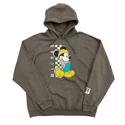 Buy Disney Mickey Mouse Hoodie Sweatshirt Grey Mens L Pullover • 19.99£