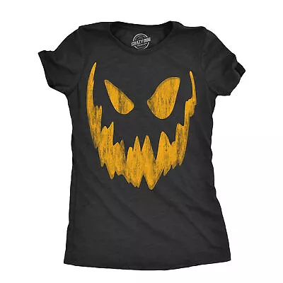 Buy Womens Big Mouth Bob Pumpkin T Shirt Funny Halloween Jack O Lantern Spooky Smile • 7.28£