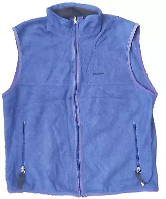 Buy Patagonia Synchilla Fleece Gilet Vest Womens Large Blue Vintage Zip Up  Jacket, • 25.27£