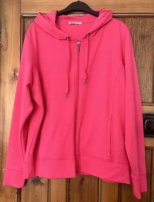 Buy Woman’s M&S Pink Zipped Hoodie Size 22 • 8£