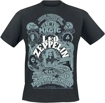 Buy Officially Licensed Led Zeppelin Electric Magic Mens Black T Shirt Led Zeppelin • 14.50£