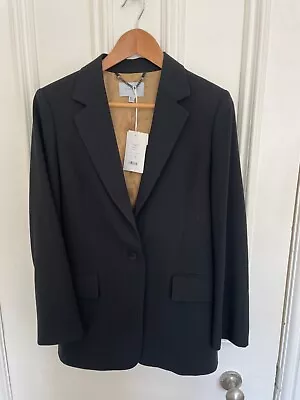 Buy Jigsaw Gibson Black Twill Jacket UK 6 New With Tags • 75£