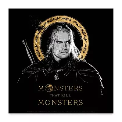 Buy The Witcher Monsters That Kill Monsters Geralt Poster 60x60cm, One Size, White • 12.42£
