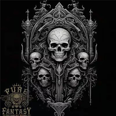 Buy Immortal Skulls Gothic Goth Heavy Metal Rock Mens T-Shirt 100% Cotton • 10.75£