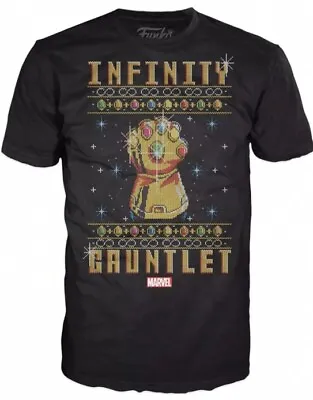 Buy Funko Pop Tee Marvel Christmas Infinity Gauntlet T-Shirt Size XL New & Sealed • 3.99£
