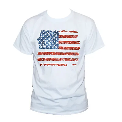 Buy American USA Flag Stars And Stripes T Shirt Patriot Unisex Short Sleeve • 13.70£