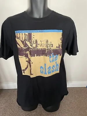 Buy Clash - Black Market Clash Album Cover Black T Shirt - Punk Don Letts - VGC • 6.99£