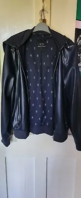 Buy Mens Armani Exchange Faux Leather Jacket • 140£