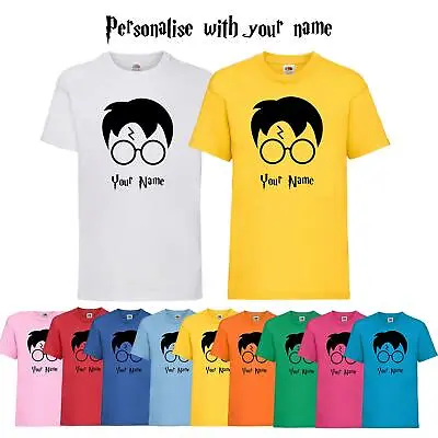 Buy Kids Personalised World Book Day Harry Potter Inspired T-Shirt Fancy Costume Tee • 5.49£